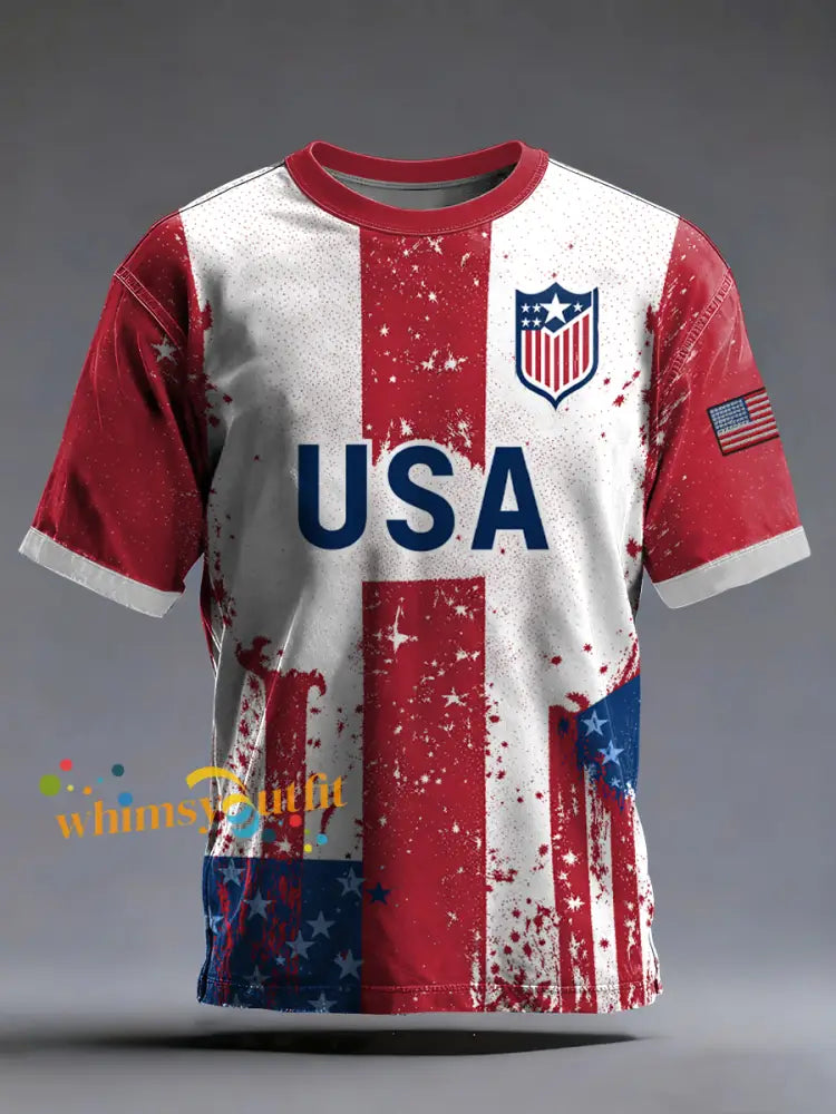Men’s USA Soccer Short Sleeves T-shirt As picture / S
