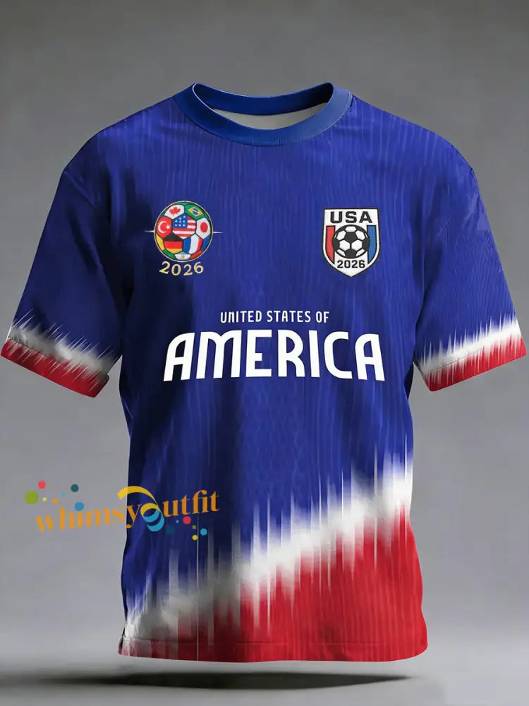 Men’s USA Soccer Short Sleeves T-shirt Blue / S