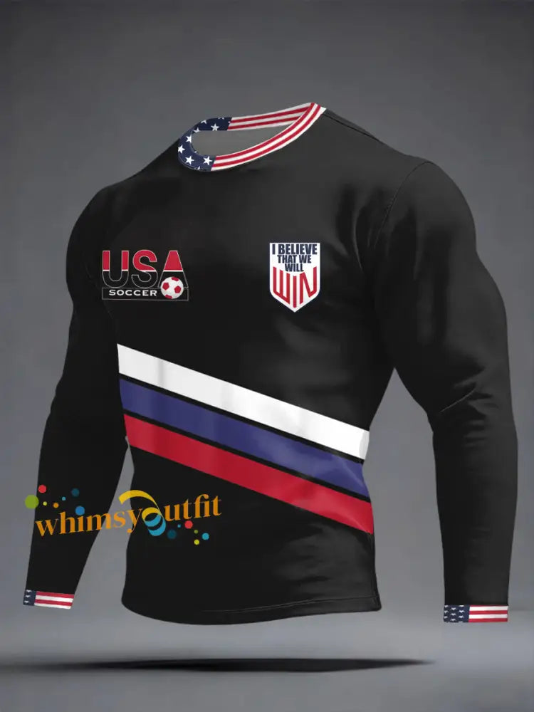Men’s USA Soccer Supporter T-shirt Black / S