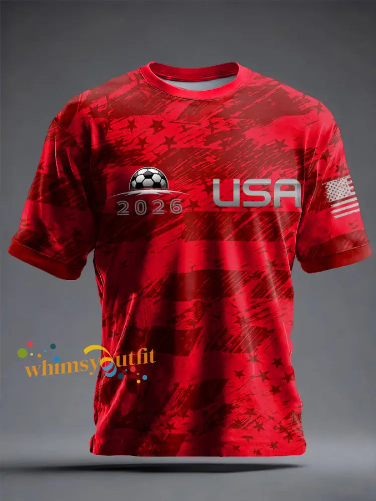 Men’s USA Soccer Supporter T-Shirt Red / S