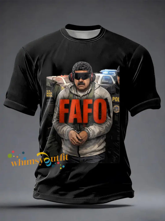 Men’s Venezuela No Games FAFO Print T-shirt Black / S