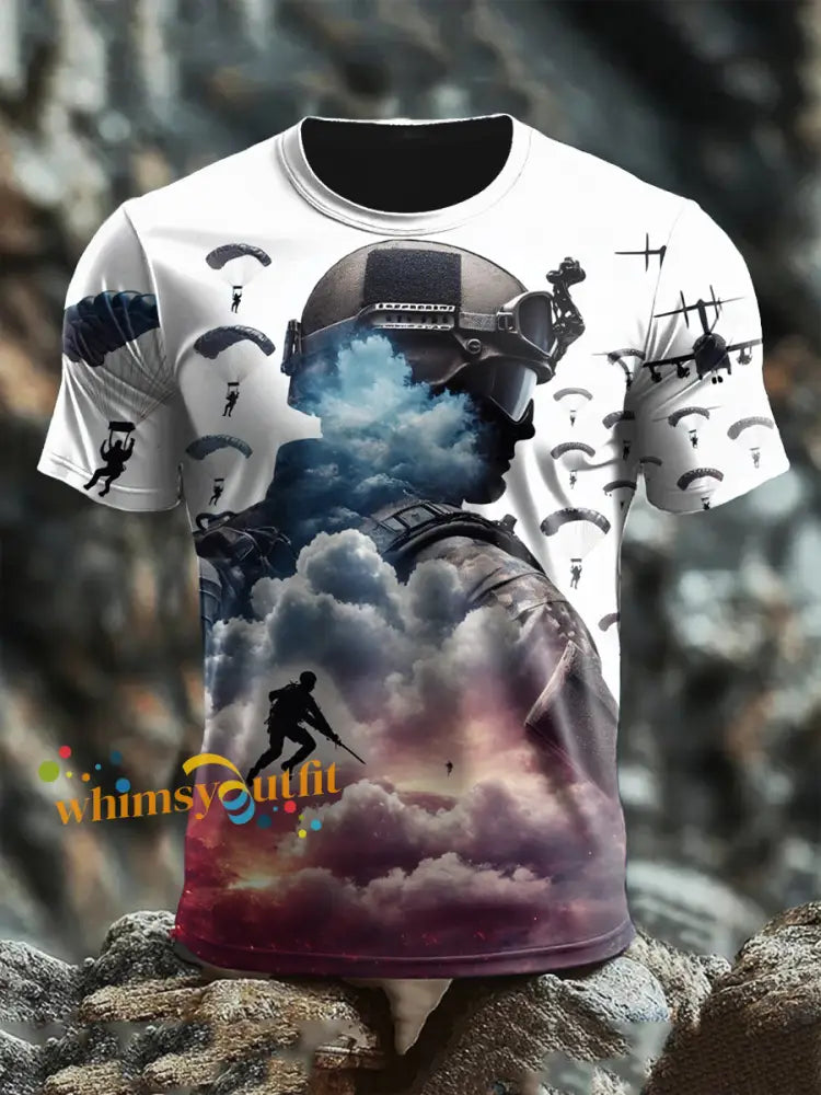Men’s Veterans Day Print short sleeves t-shirt As picture / S