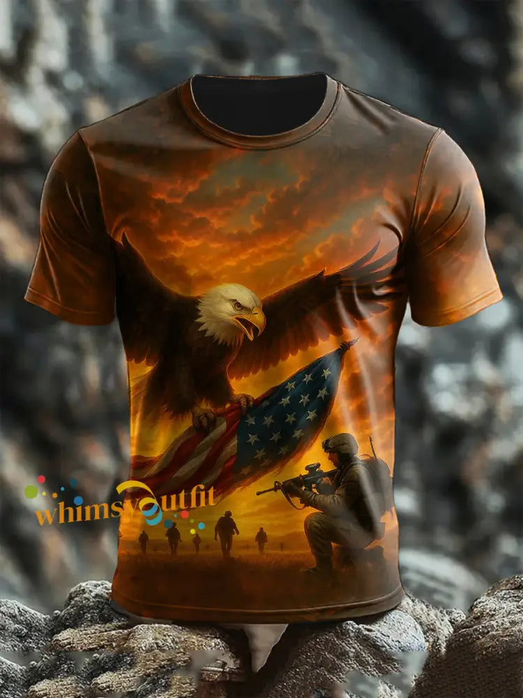 Men’s Veterans Day Print short sleeves t-shirt As picture / S