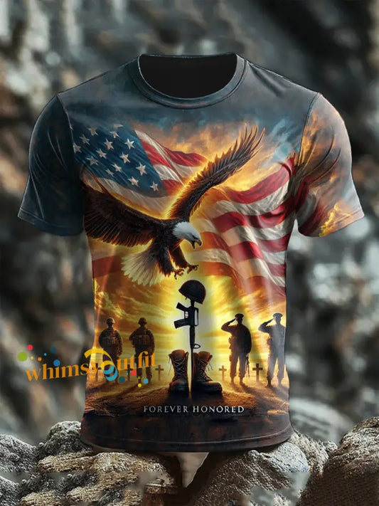 Men’s Veterans Day Print short sleeves t-shirt As picture / S
