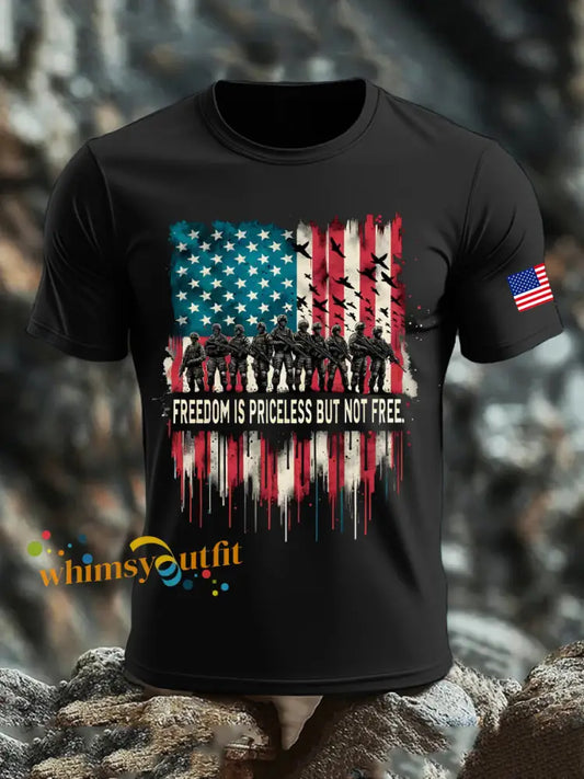 Men’s Veterans Day Printed T-shirt Black / S