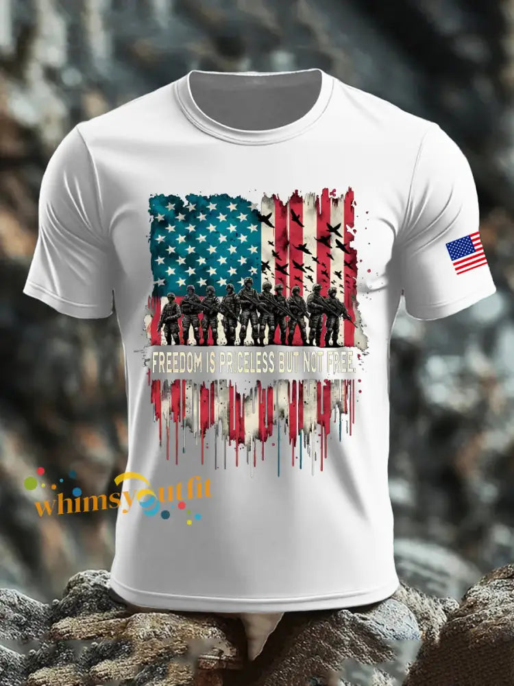 Men’s Veterans Day Printed T-shirt White / S