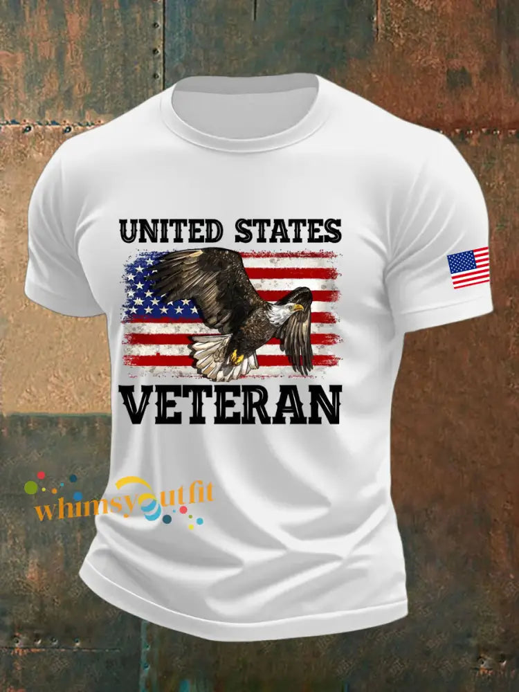 Men’s Veterans Day Printed T-shirt White / S