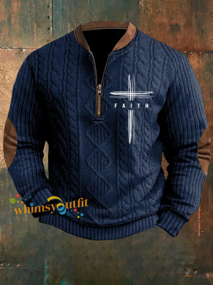 Men’s Vintage Art Faith Casual Sweatshirt A / S