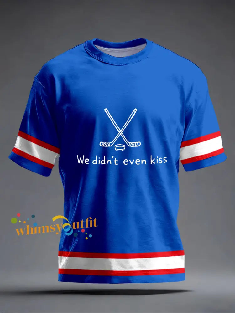 Men’s We Didn’t Even Kiss Print T-Shirt Blue / S