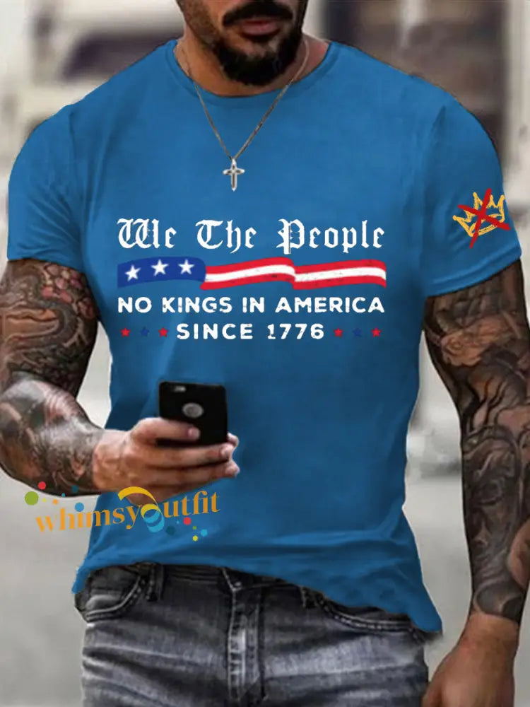 Men’s We The People No Kings In America Since 1776 Tee Blue / S