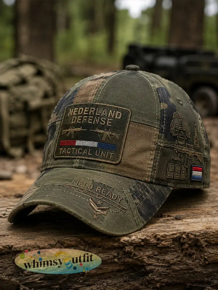 Muts met een camouflageprint in militaire stijl - A / S
