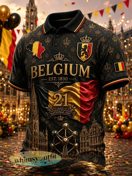 Nationale feestdag voor heren met een thema Poloshirt met korte mouwen - A / S