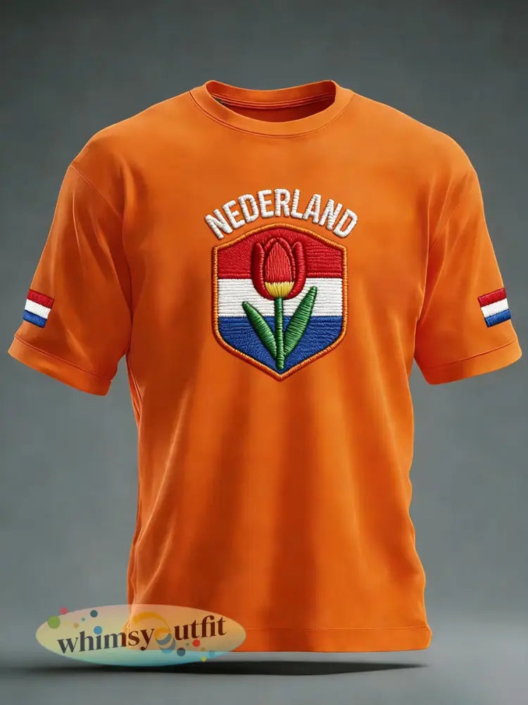 Nederlands T-shirt met kunstprint - A / S