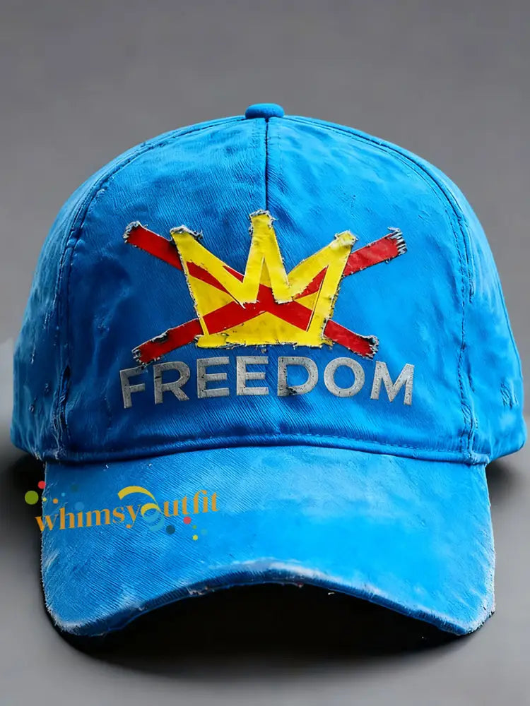 No Kings Printed Casual Unisex Hat Blue / S