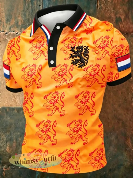 Polo voor heren - Sinaasappel / S