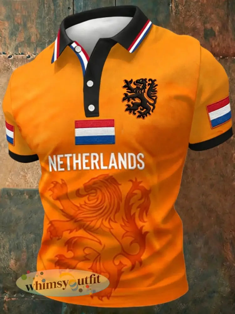 Polo voor heren - Sinaasappel / S