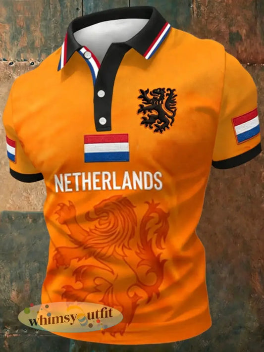 Polo voor heren - Sinaasappel / S