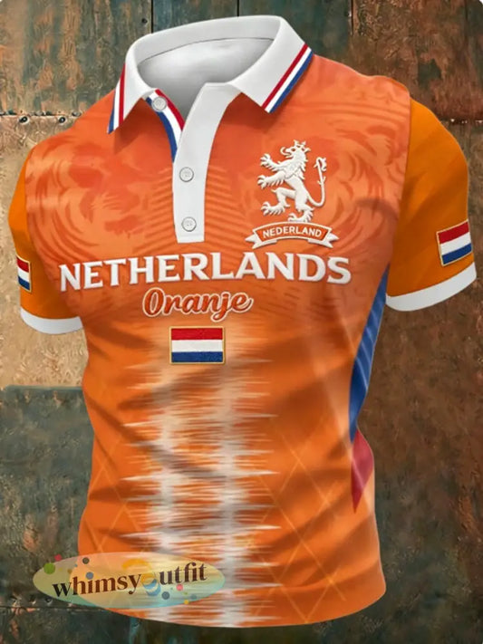 Polo voor heren - Sinaasappel / S