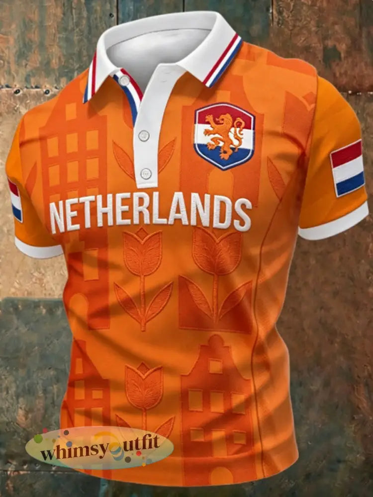 Polo voor heren - Sinaasappel / S