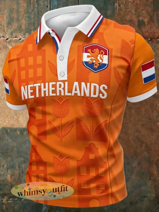 Polo voor heren - Sinaasappel / S
