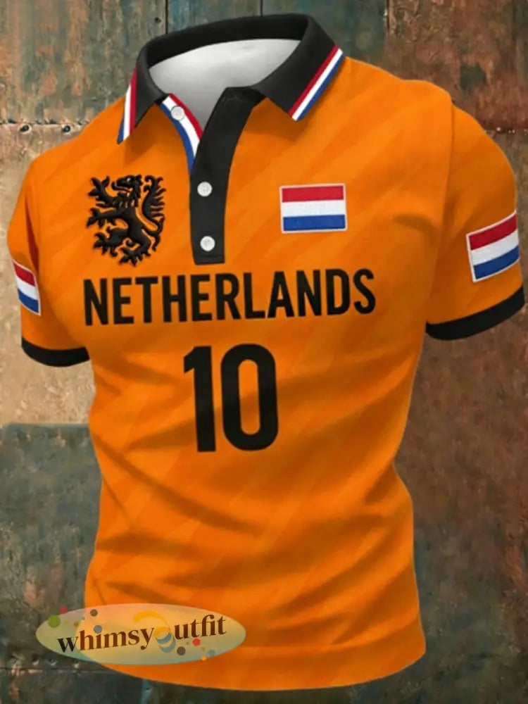 Polo voor heren - Sinaasappel / S