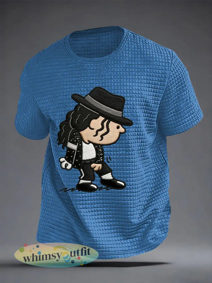 Pop Music t-shirt met korte mouwen voor heren - Blauw / S
