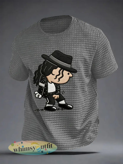 Pop Music t-shirt met korte mouwen voor heren - Grijs / S
