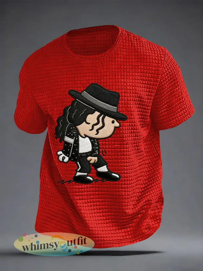 Pop Music t-shirt met korte mouwen voor heren - Rood / S