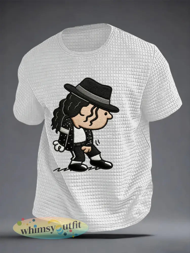 Pop Music t-shirt met korte mouwen voor heren - Wit / S