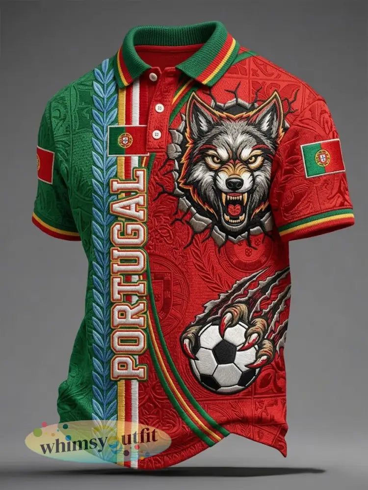 Portugal voetbal korte mouwen heren - als foto / S