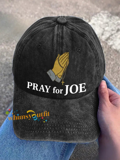 Pray for Joe Prostate Cancer Unisex Hats Black / ONE