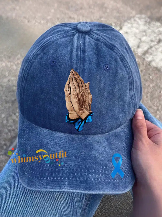 Pray for Joe Prostate Cancer Unisex Hats Blue / ONE