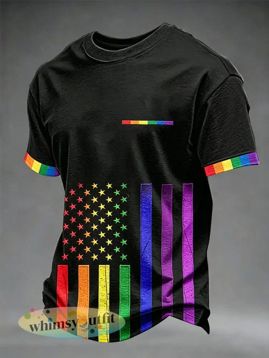 Pride-maand voor heren ’Wij The People Means Everyone’ bedrukt kort mouwT-shirt - Zwart / S