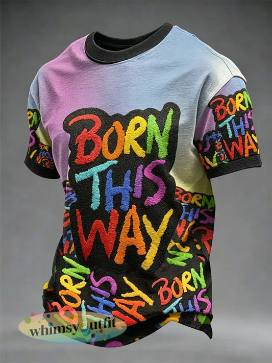 Pride Month ’Born This Man’ T-shirt met korte mouwen - als foto / S