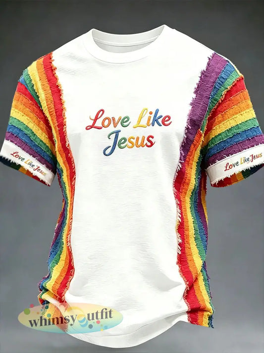 Pride Month voor heren ’Love Like Jesus T-shirt met korte mouwen - Wit / S
