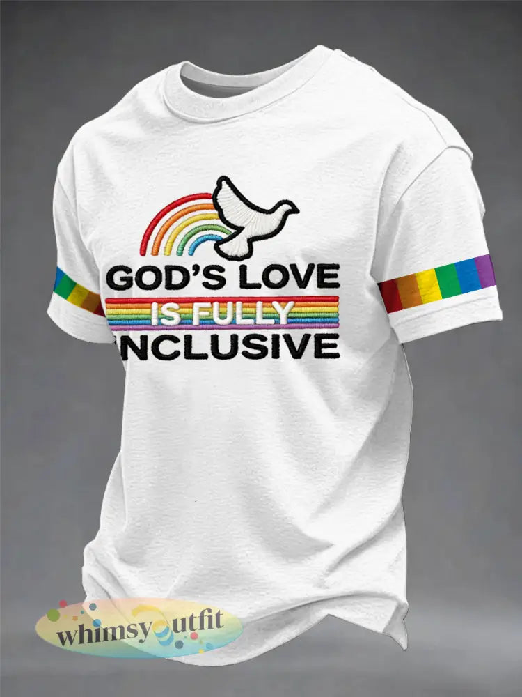 Pride regenboogmaand T-shirt met korte mouwen voor heren - Wit / S