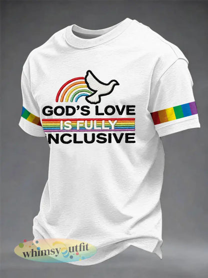 Pride regenboogmaand T-shirt met korte mouwen voor heren - Wit / S