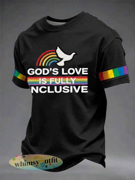 Pride regenboogmaand T-shirt met korte mouwen voor heren - Zwart / S