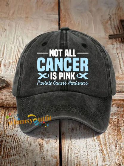 Prostate Cancer Awareness Print Casual Unisex Hat Black / ONE