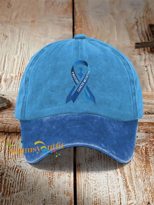 Prostate Cancer Awareness Print Casual Unisex Hat Blue / ONE