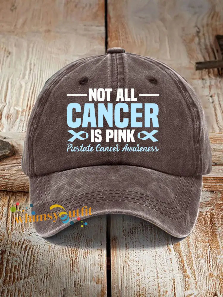 Prostate Cancer Awareness Print Casual Unisex Hat Coffee / ONE