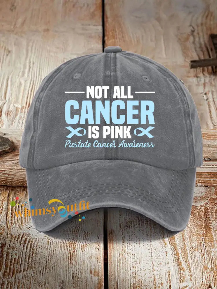 Prostate Cancer Awareness Print Casual Unisex Hat Gray / ONE