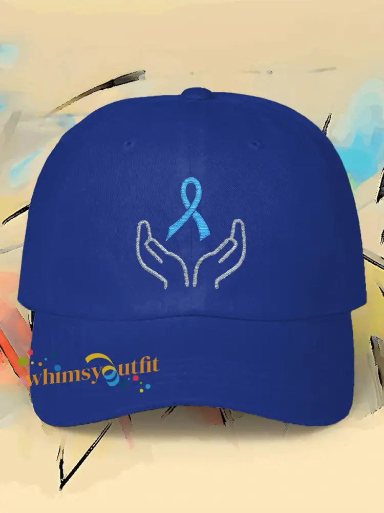 Prostate cancer blue ribbon neutral hats Royal Blue / ONE