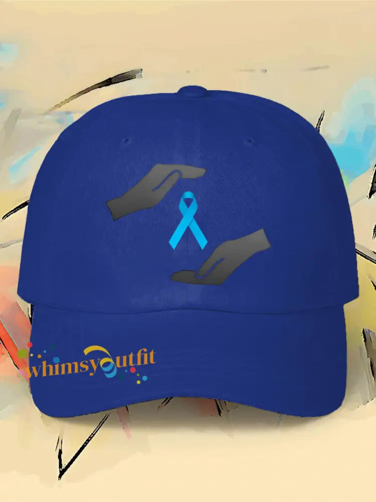 Prostate cancer blue ribbon neutral hats Royal Blue / ONE