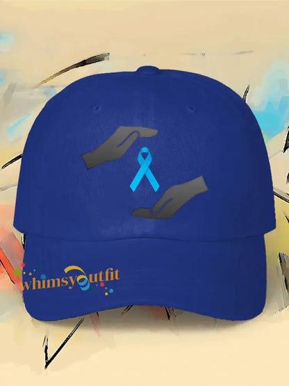 Prostate cancer blue ribbon neutral hats Royal Blue / ONE