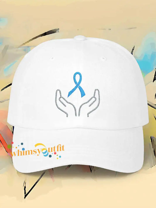 Prostate cancer blue ribbon neutral hats White / ONE