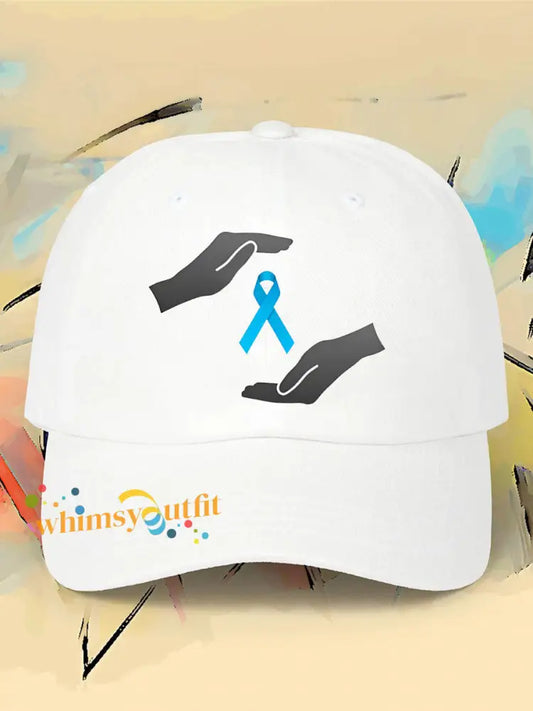 Prostate cancer blue ribbon neutral hats White / ONE