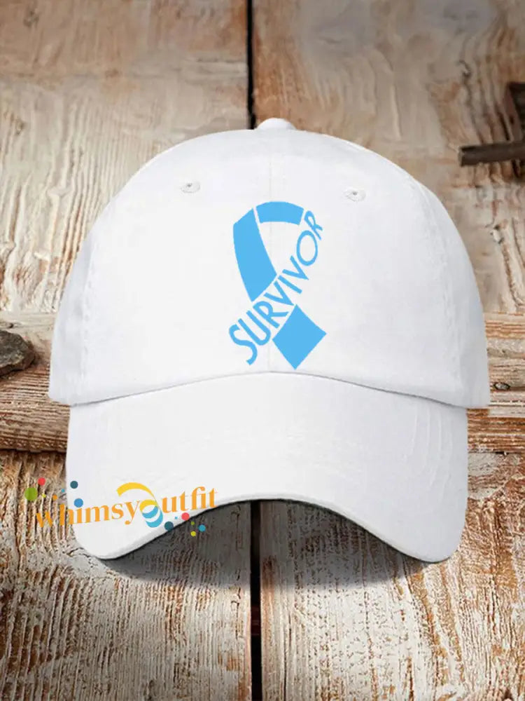 Prostate cancer survivor neutral hats White / ONE