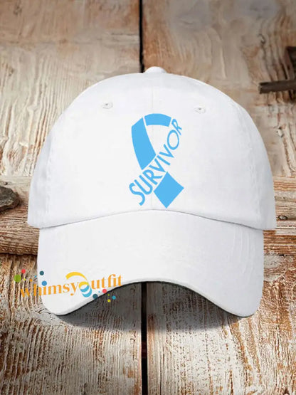 Prostate cancer survivor neutral hats White / ONE