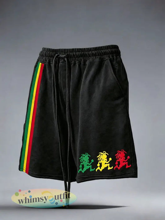 Reggae shorts voor heren - Zwart / S